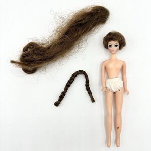 Vintage Topper Brunette Longlocks Dawn Doll Head To Toe Wigs READ